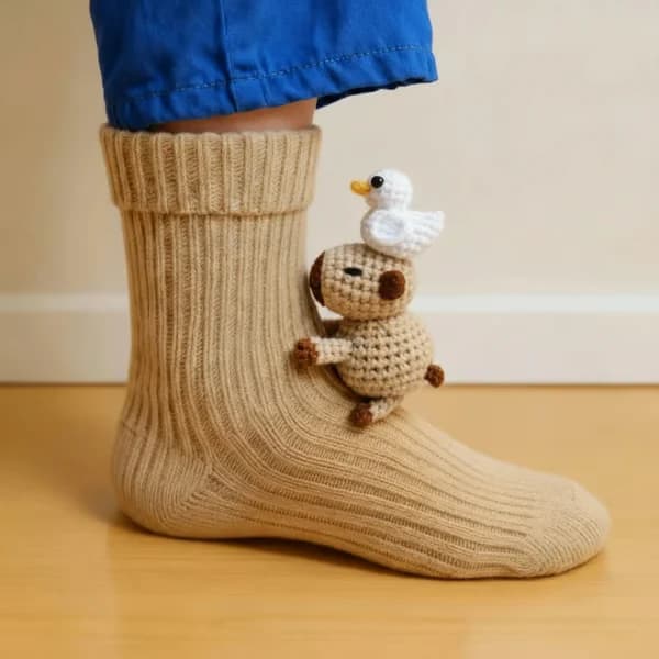 peugas.shop socks — Milo the Monkey design
