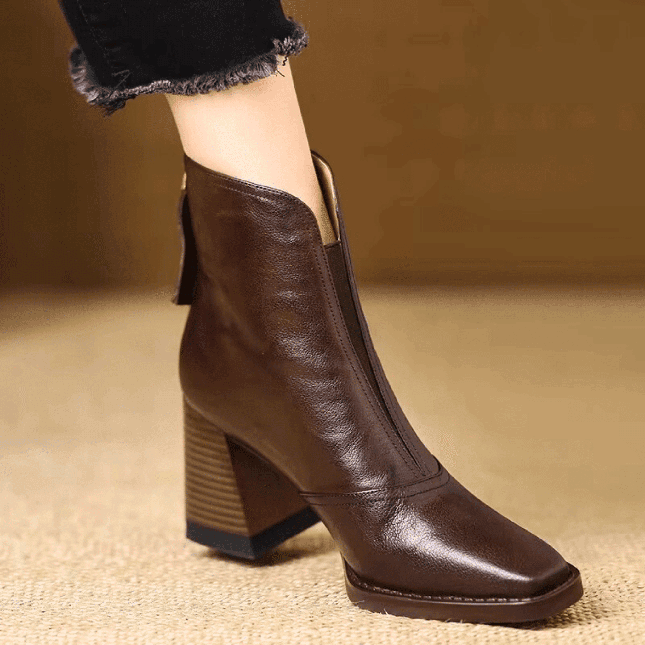 Claudia | Botins de Luxo com Tacão Médio